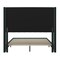 Merrick Lane Sana Modern Upholstered Platform Bed Frame with Padded, Tufted Wingback Headboard and Wood Support Slats, No Box Spring Required